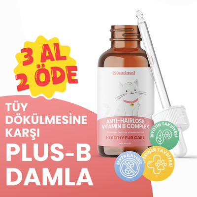 Kediler İçin Tüy Dökülme Önleyici Plus B Damla