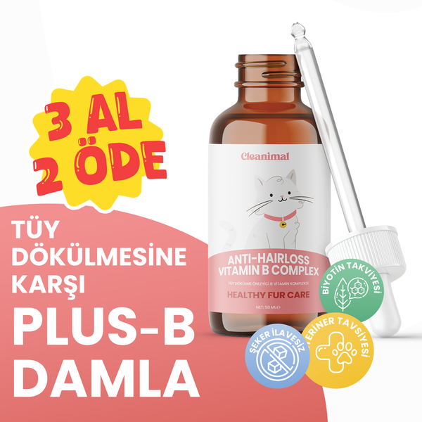 Kediler İçin Tüy Dökülme Önleyici Plus B Damla