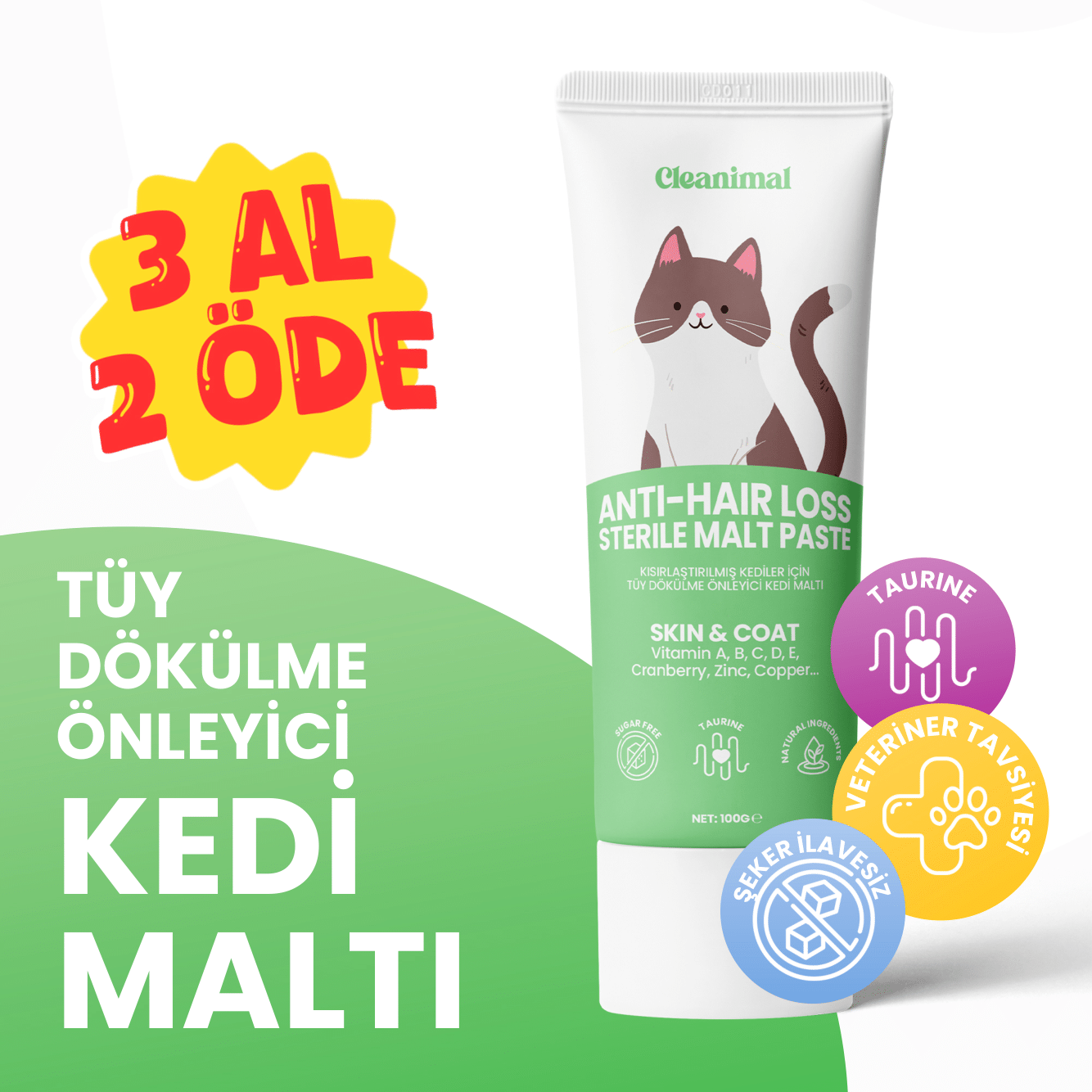 Tüy Dökülme Önleyici Kedi Maltı