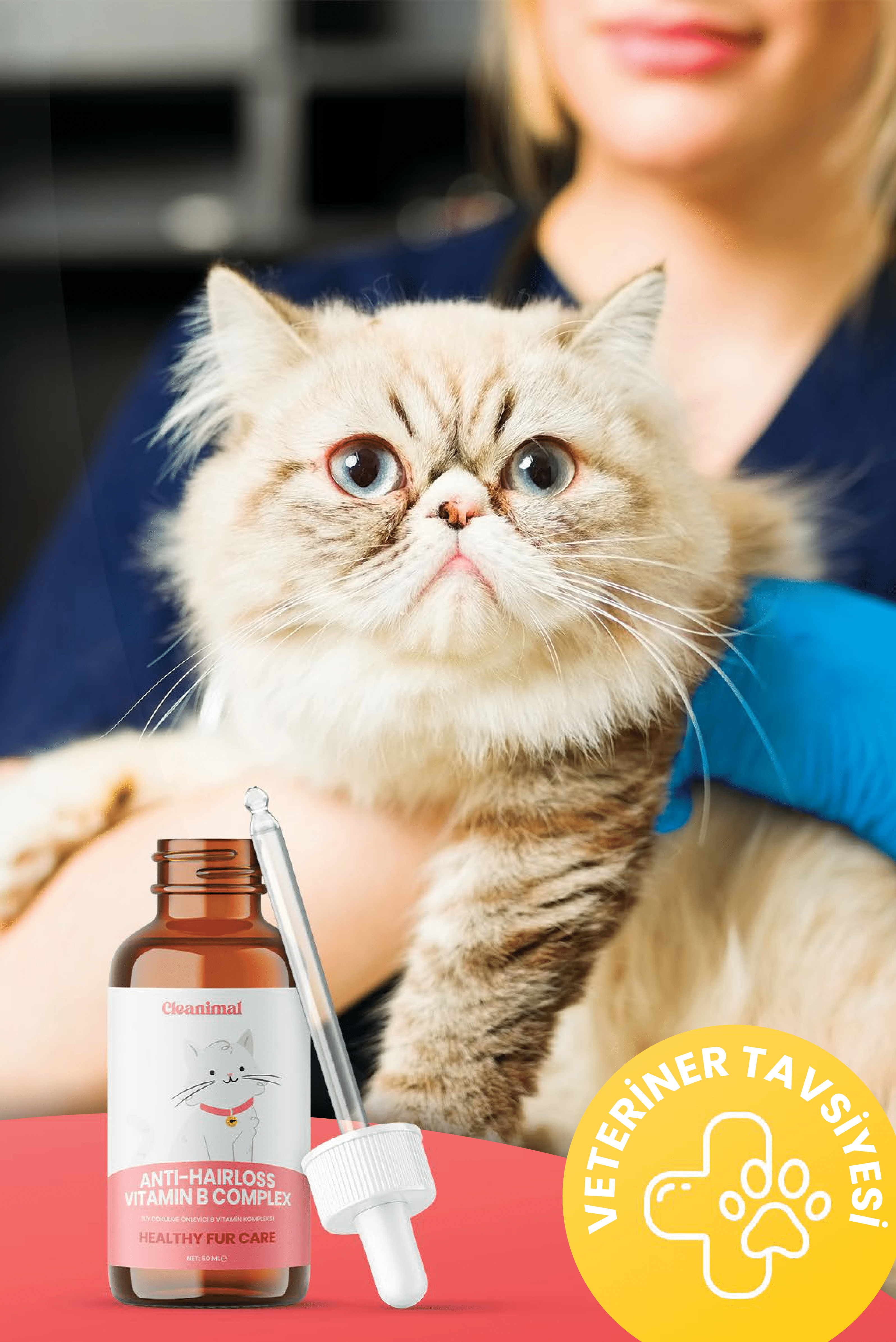 Kediler İçin Tüy Dökülme Önleyici Plus B Damla