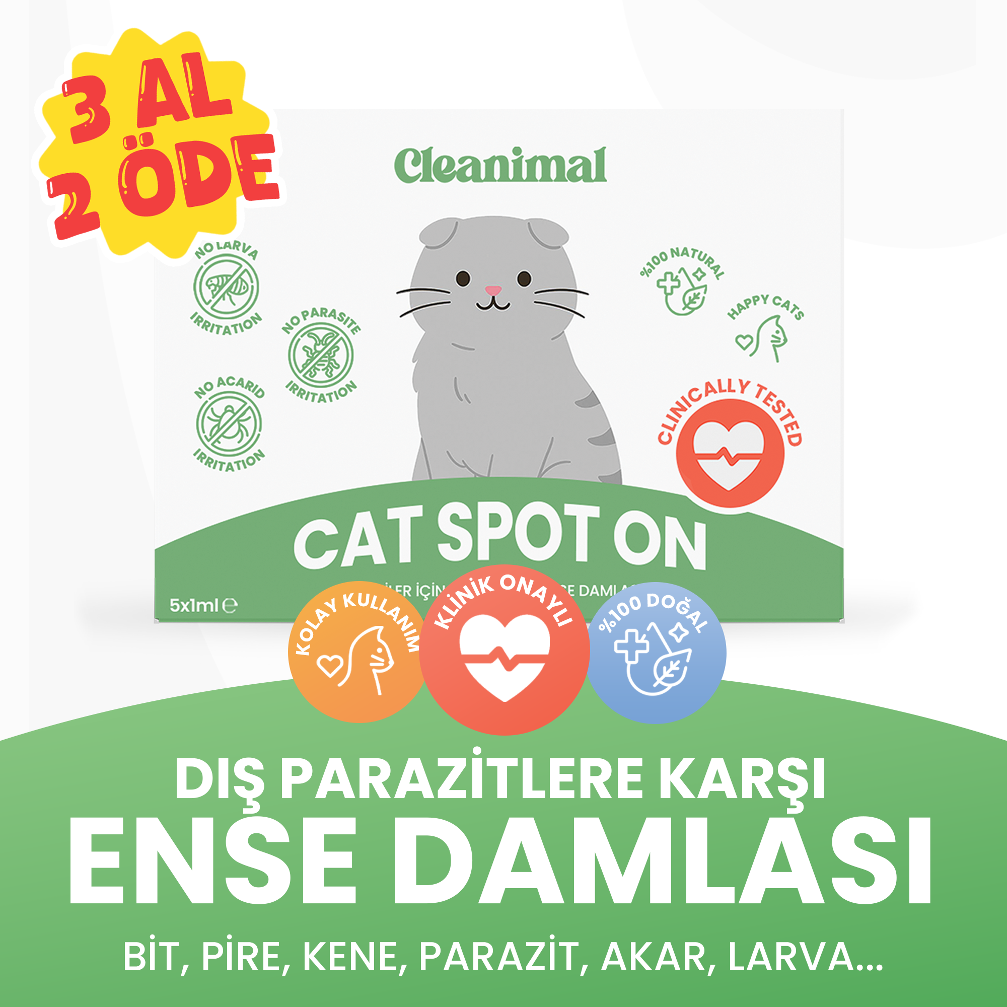 Kedi Dış Parazit Ense Damlası